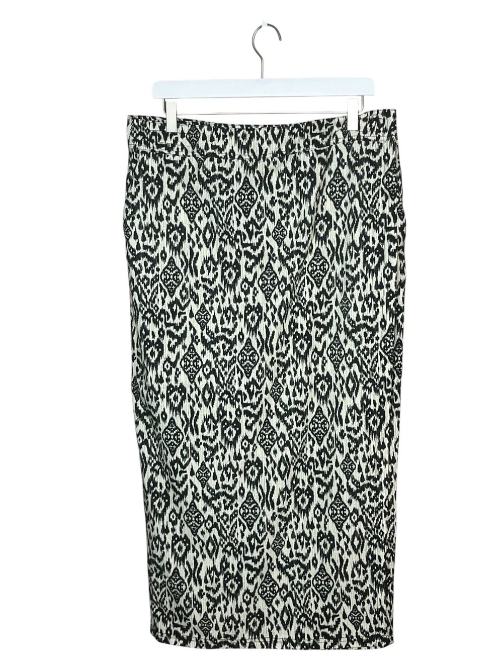 RIPSKIRT Black/Cream Ikat Print Length 4 Wrap Skirt